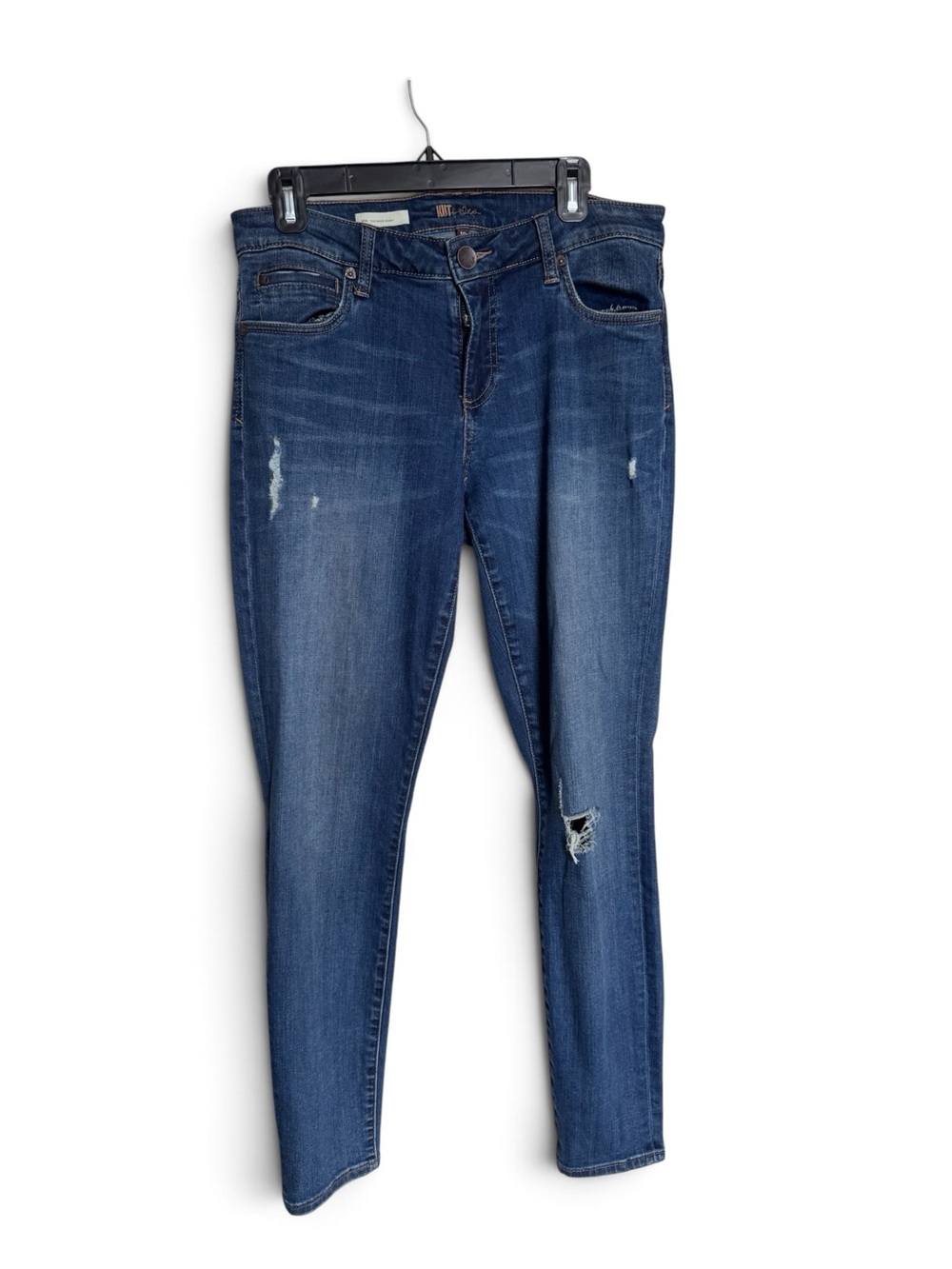 Kut from the Kloth Dark Blue Skinny Distressed Jeans